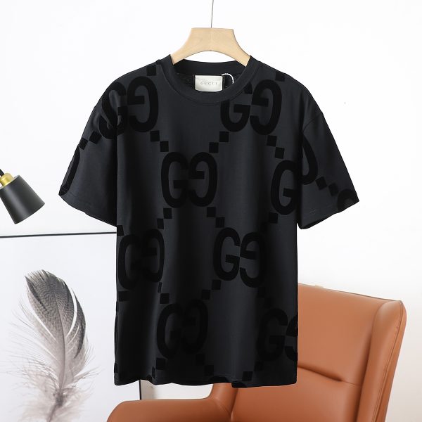 High Quality Gucci Short Sleeves Black Cotton Classic Luxury