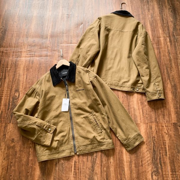 Premium Coach Coat Black Cotton Solid Collection