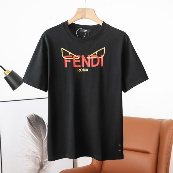 Premium Fendi Short Sleeves White Cotton Logo Style