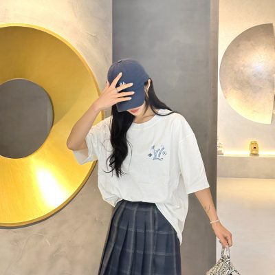 Luxury Louis Vuitton Short Sleeves Cotton Print Collection