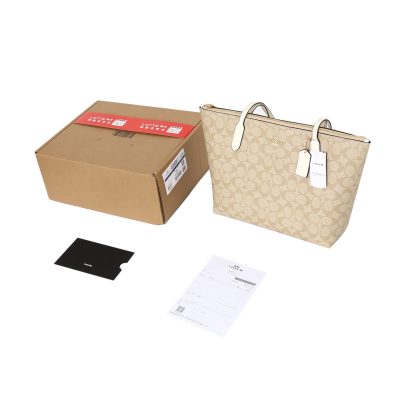 Premium Coach Jeans White Canvas Monogram Style