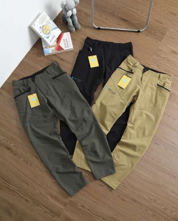 High Quality Ami Trousers Black Polyester Embroidered Style