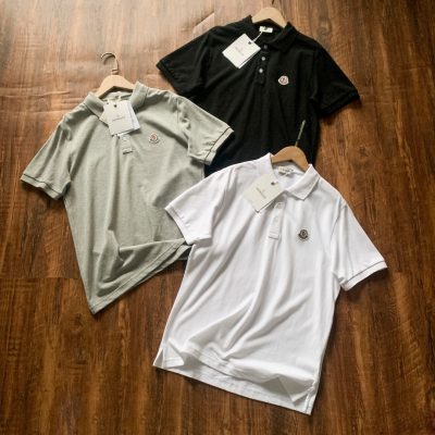 High Quality Moncler Short-Sleeved White Cotton Logo Style