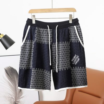 Premium Quality Louis Vuitton Shorts Blue Cotton Minimalist Style