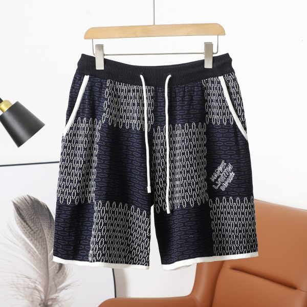 Premium Quality Louis Vuitton Shorts Blue Cotton Minimalist Style
