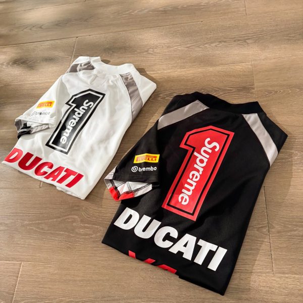Luxury Supreme Short Sleeves Black Leather Logo Collection