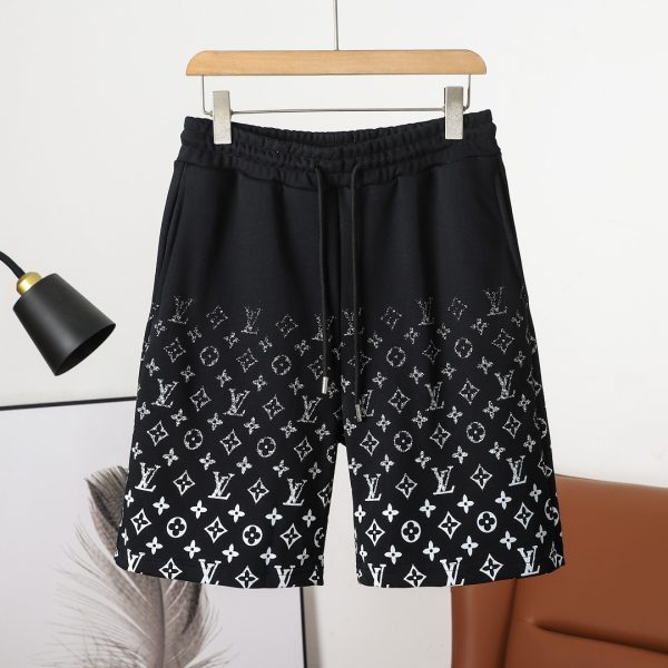Best Selling Louis Vuitton Shorts Black Cotton Gradient Style
