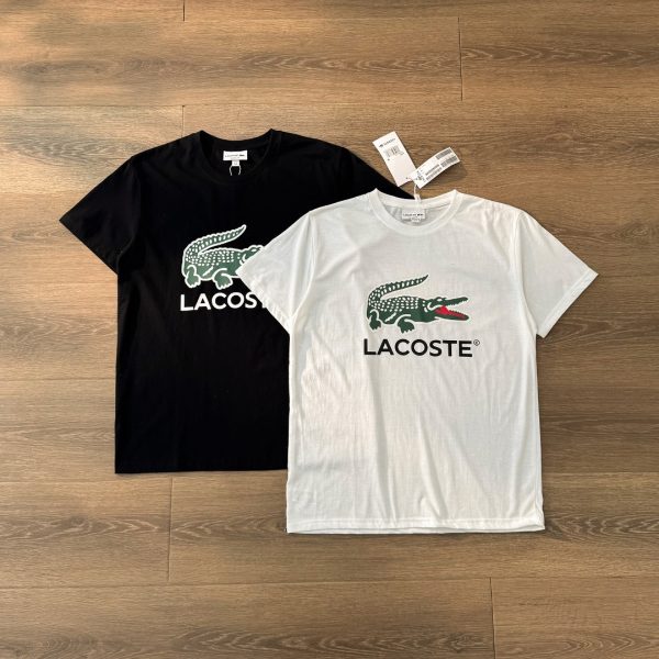 Best Selling Lacoste Short Sleeves Black Cotton Classic Collection
