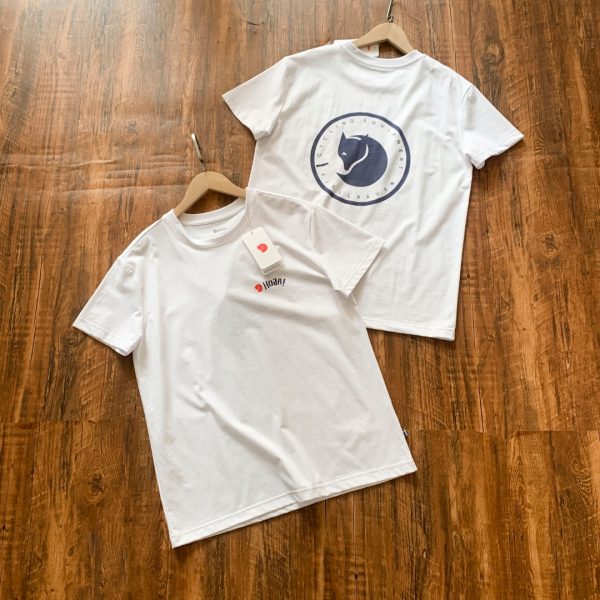 Luxury Arctic Fox Short Sleeves White Cotton Print Collection