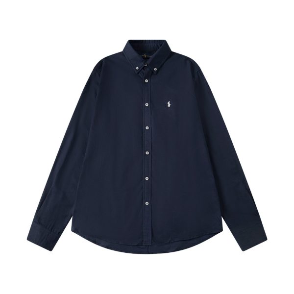 Premium Ralph Lauren Shirt Navy Linen Classic Collection