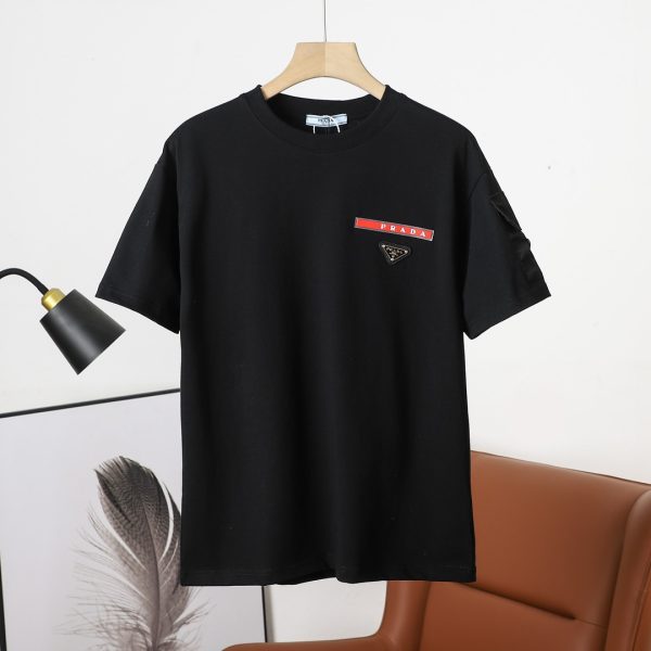 High Quality Prada Short Sleeves White Cotton Classic Collection