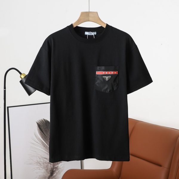 High Quality Prada Short Sleeves White Cotton Classic Collection
