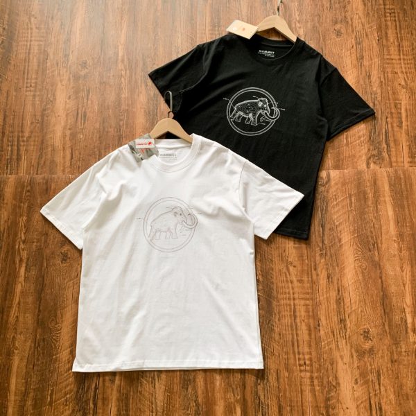 High Quality Mammut Short Sleeves White Polyester Logo Collection