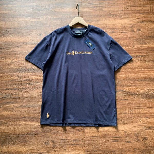 High Quality Ralph Lauren Short Sleeves Gold Cotton Logo Collection