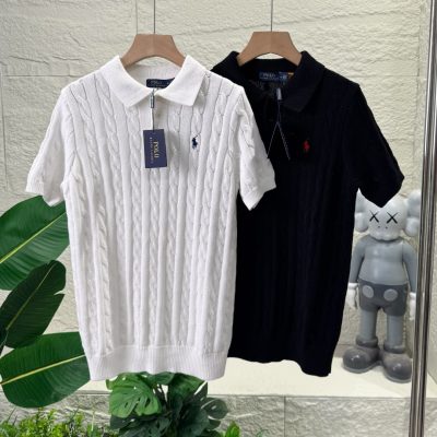 Best Selling Ralph Lauren Short Sleeves White Cotton Solid Style