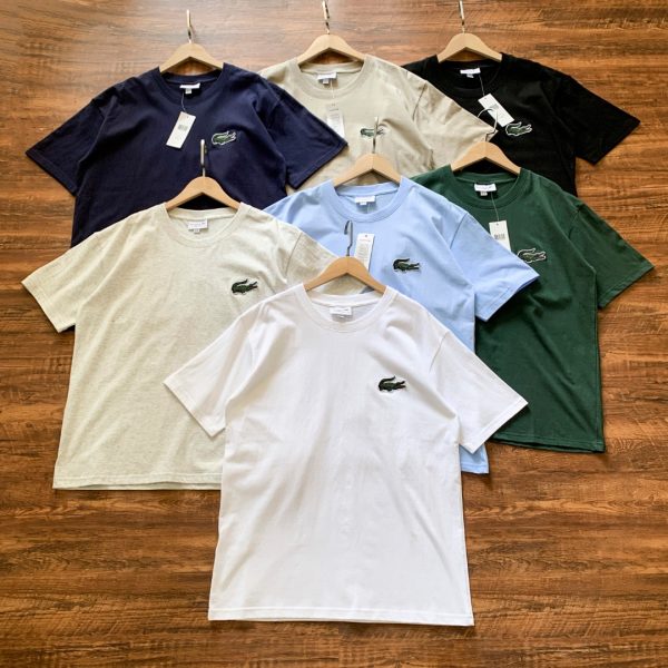 Premium Lacoste T-Shirt Navy Cotton Logo Style