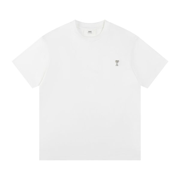 Premium Quality Ami Short Sleeves Black Cotton Classic Collection