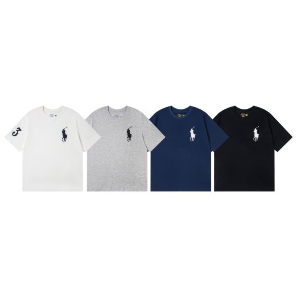 Luxury Ralph Lauren T-Shirts Black Embroidered Style