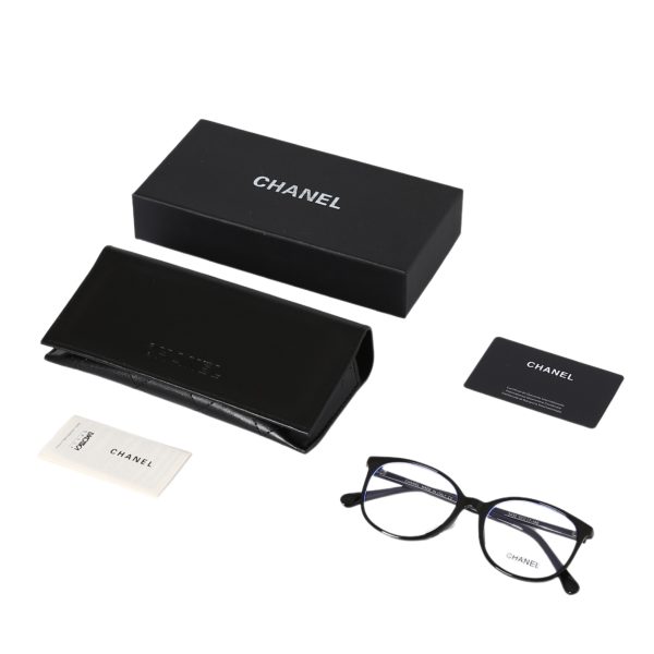 High Quality Chanel Glasses Black Solid Style