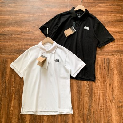 Best Selling The North Face Short-Sleeved T-Shirts Black Cotton Embroidered Collection