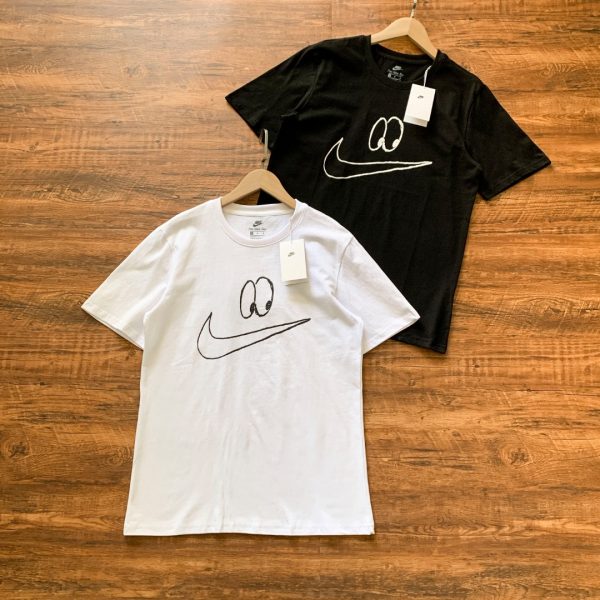 Premium Nike Short Sleeves Black Cotton Classic Luxury