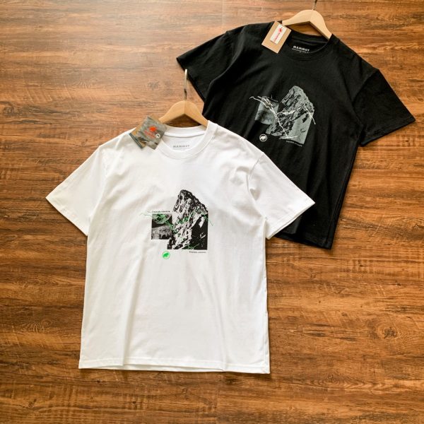 Luxury Mammut Short-Sleeved Shirt White Cotton Graphic Style
