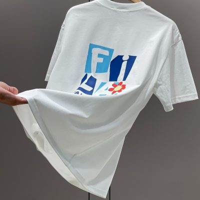 Best Selling Fila Short Sleeves Black Cotton Print Luxury