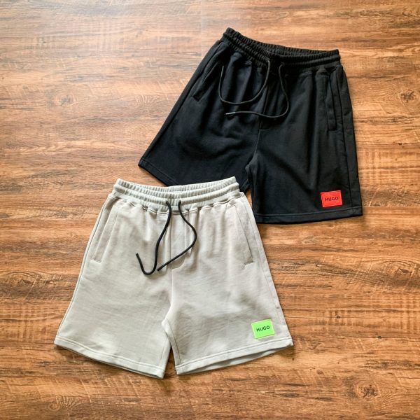 Premium Hugo Boss Shorts Red Cotton Logo Collection