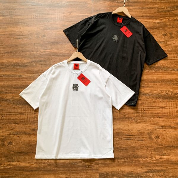 Premium Quality Hugo T-Shirt Black Cotton Logo Luxury