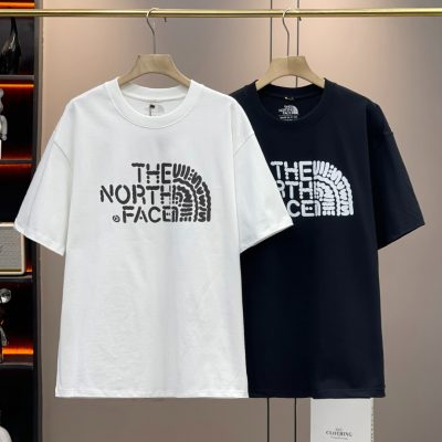 High Quality The North Face Short Sleeves White Knit Print Luxury