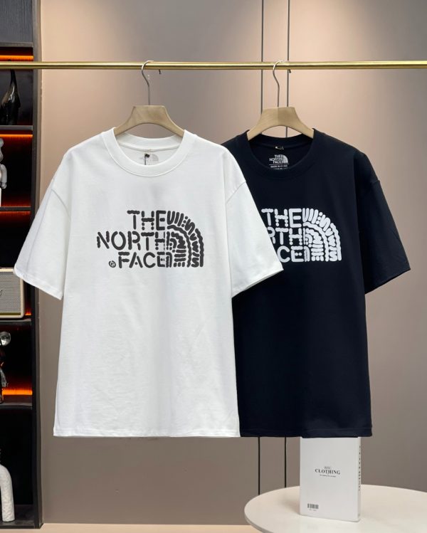 High Quality The North Face Short Sleeves White Knit Print Luxury