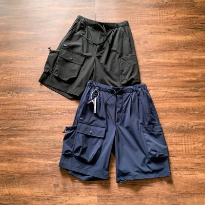 High Quality Nautica Shorts White Polyester Oversized Style