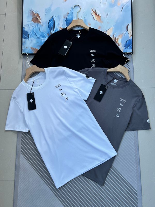 Premium Quality Descente Short Sleeves Black Cotton Breathable Collection