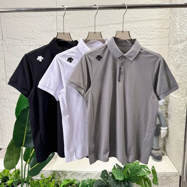 Luxury Descente Short-Sleeved Shirts Green Casual Collection