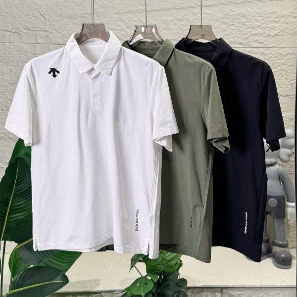 Premium Quality Descente Short-Sleeved Black Logo Style