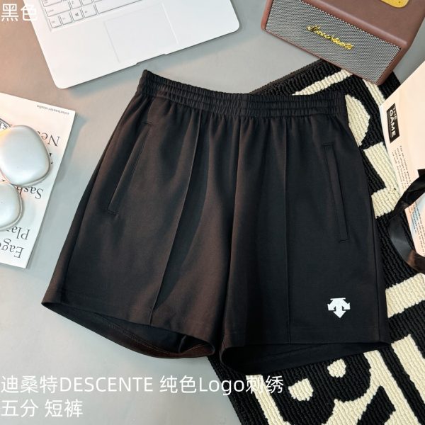 Premium Quality Descente Shorts Black Solid Style