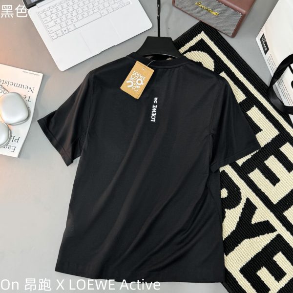 Premium Quality Loewe Short-Sleeved T-Shirt Black Print Luxury