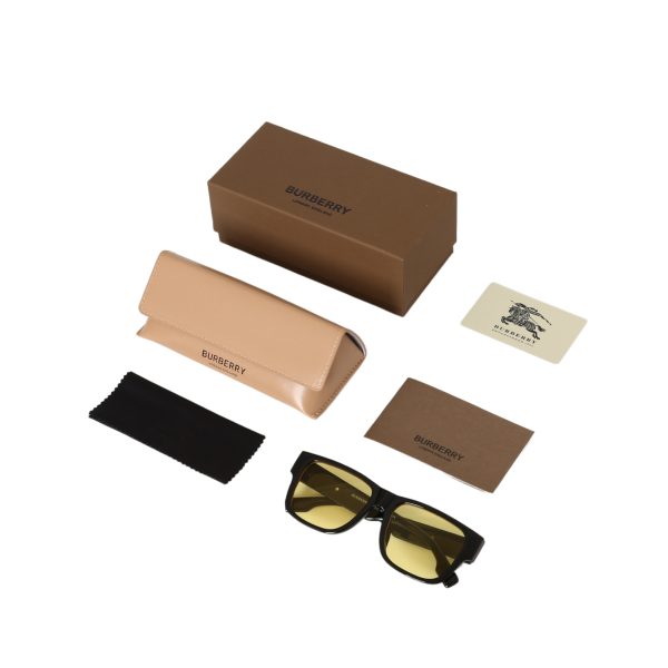 Luxury Burberry Glasses Yellow Nylon Sporty Style