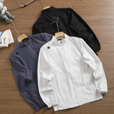 Best Selling Descente Long Sleeves Black Silk Breathable Style