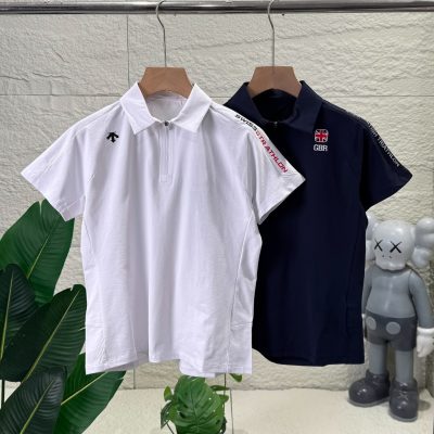 Premium Quality Descente Short-Sleeved Black Cotton Collection