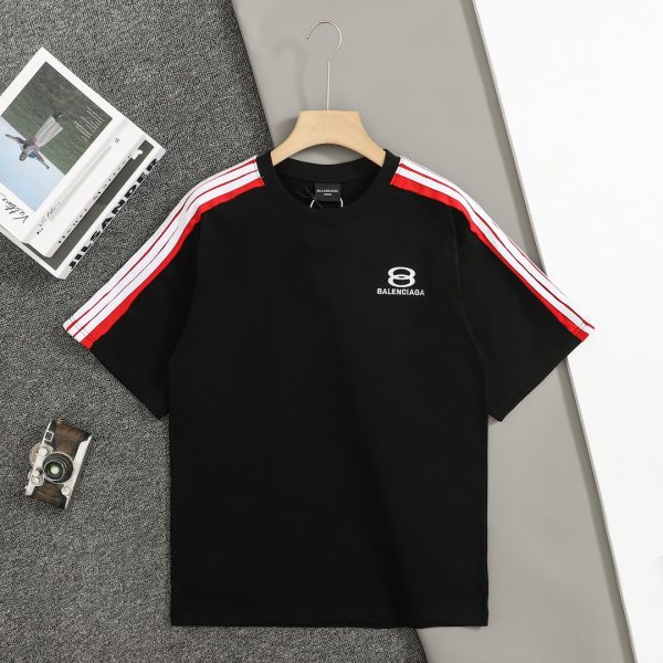 Premium Balenciaga Short Sleeves White Cotton Logo Collection