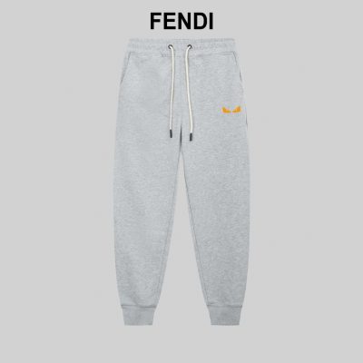 Premium Quality Fendi Sweatpants Black Logo Style