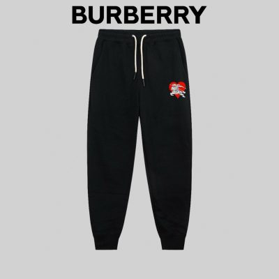 Premium Quality Burberry Sweatpants Black Minimalist Style
