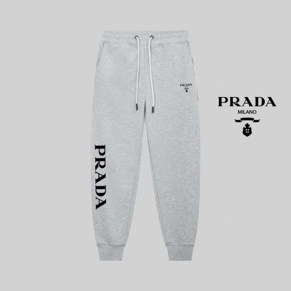 Premium Prada Sweatpants Black Logo Style