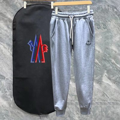 Premium Moncler Sweatpants Black Elegant Style