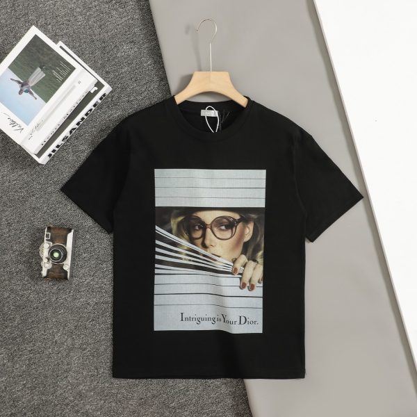 Luxury Dior Short Sleeves White Cotton Logo Collection