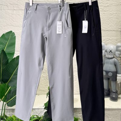 High Quality Fila Pants Black Breathable Collection