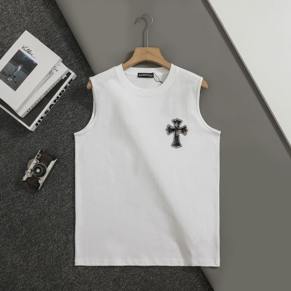 High Quality Chrome Hearts Sleeveless Black Cotton Minimalist Luxury