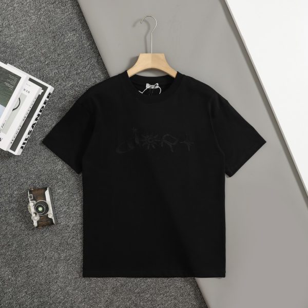 Best Selling Dior Short Sleeves White Cotton Logo Style