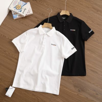 High Quality Salomon Short Sleeves Black Cotton Breathable Style